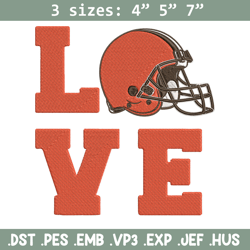 Cleveland Browns Love embroidery design, Browns embroidery, NFL embroidery, sport embroidery, embroidery design.