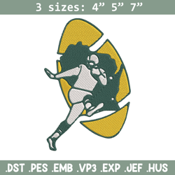 Football Player Green Bay Packers embroidery design, Green Bay Packers embroidery, NFL embroidery, logo sport embroidery