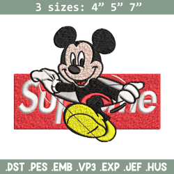 Mickey Mouse Supreme Embroidery design, Disney Embroidery, Embroidery File, Disney design,  logo shirt, Digital download