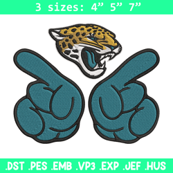 Foam Finger Jacksonville Jaguars embroidery design, Jacksonville Jaguars embroidery, NFL embroidery, sport embroidery.