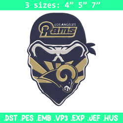 Los Angeles Rams Skull embroidery design, Rams embroidery, NFL embroidery, logo sport embroidery, embroidery design.