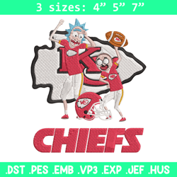 Rick and Morty Kansas City Chiefs embroidery design, Kansas City Chiefs embroidery, NFL embroidery, sport embroidery.