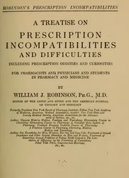 A Treatise on Prescription Incompatibilities and Difficulties 1919