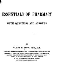 Essentials of pharmacy 1919