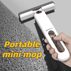 New Portable Self-NSqueeze Mini Mop, Lazy Hand Wash-Free Strong Absorbent Mop Multifunction Portable Squeeze Cleaning Mo