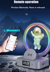 Magnetic Levitation Bluetooth Speaker Astronaut Home RGB Mini Radio TWS Sound Box Outdoor Wireless Subwoofer TF AUX USB