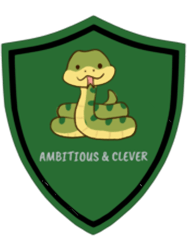 Cute snake ambitious and clever badge