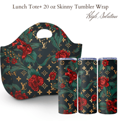 Louis Vuitton Pattern Lv pattern artwork, lv tumblr, Lunch Tote Design 20oz Tumbler Wrap Fashion Tumbler