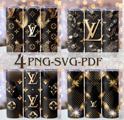 4 PNG,SVG Glitter Louis Vuitton Tumbler Wrap Chanel Tumbler Wrap Lv Pattern Pack Seamless Template