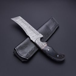 FIXED BLADE DAMASCUS STEEL TANTO KNIFE