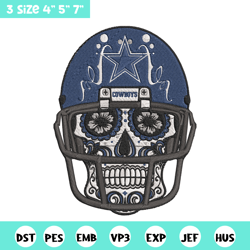 Dallas Cowboys Skull Helmet embroidery design, Dallas Cowboys embroidery, NFL embroidery, logo sport embroidery.