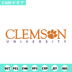 Clemson University logo embroidery design, NCAA embroidery, Sport embroidery,Logo sport embroidery,Embroidery design