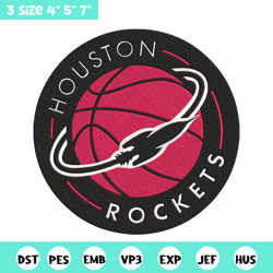 Houston Rockets logo embroidery design, NBA embroidery,Sport embroidery,Embroidery design, Logo sport embroidery.