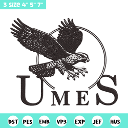 UMES mascot embroidery design, NCAA embroidery, Sport embroidery,Logo sport embroidery,Embroidery design
