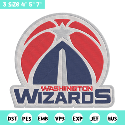 Washington Wizards logo embroidery design, NBA embroidery, Sport embroidery,Embroidery design,Logo sport embroidery.