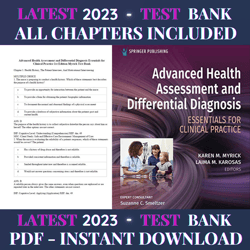 Test Bank Advanced Health Assessment and Differential Diagnosis Essentials 1st Edition Myrick Latest 2023 | All Chapter