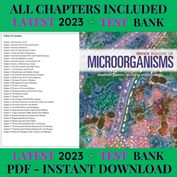 Test Bank Brock Biology of Microorganisms 16th Edition by Michael T. Madigan Latest 2023 | All Chapters Included