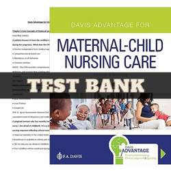 Latest 2023 Davis Advantage for Maternal-Child Nursing Care 3rd Edition by Scannell Ruggiero Test Bank | All Chapters In