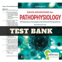 Latest 2023 Davis Advantage for Pathophysiology Introductory Concepts and Clinical 2nd Edition Theresa Capriotti Test Ba