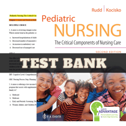 Latest 2023 Davis Advantage for Pediatric Nursing: The Critical Components of Nursing Care Second Edition by Kathryn Rud