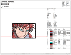 gaara1 Instant Download Embroidery, Machine Embroidered Digital Design Files, Wildflowers Stitched File, Pes Dst Pes,