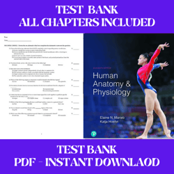 Human Anatomy & Physiology 11th Edition by Elaine N Marieb Test Bank All Chapters Included