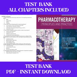 Pharmacotherapy Principles and Practice Sixth Edition by Marie Chisholm-Burns Test Bank All Chapters