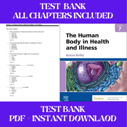 Test Bank For The Human Body in Health and Illness 7th Edition by Barbara Herlihy All Chapters Included