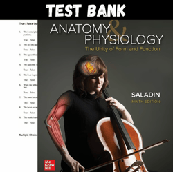 Test Bank for Anatomy & Physiology The Unity of Form and Function 9th Edition by Kenneth S. Saladin PDF | Instant Downlo