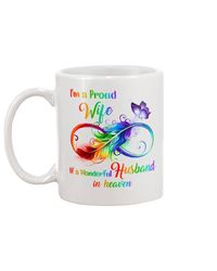 widow i am a pround wife,husband in heaven mug 11oz gift