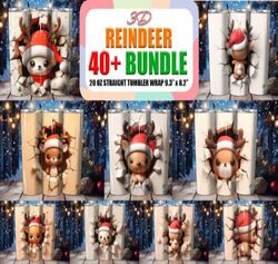 Reindeer 3D Christmas Tumbler Bundle | Sublimation Tumbler Bundle | Digital Download