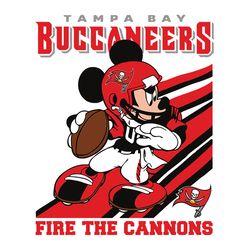Tampa Bay Buccaneers Fire The Cannons Svg, Mickey Mouse Svg, NFL Svg, Sport Svg, Football Svg, Digital Download