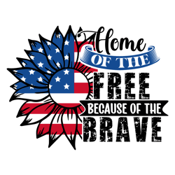 Home of the free because of the brave Svg, 4th of July Svg, Fourth of July Svg, America Svg, Patriotic Svg (2)