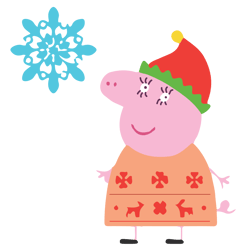 peppa pig christmas svg, peppa pig elf hat svg, peppa pig cartoon svg, peppa pig holidays svg, digital download