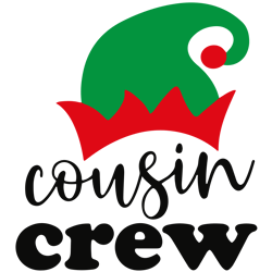 cousin crew svg, christmas elf hat svg, funny holiday svg, kids svg, family matching shirts svg, cricut, silhouette