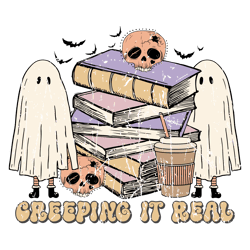 Retro Creeping It Real PNG, Halloween Sublimation Design, Digital Download