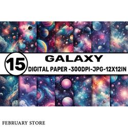 watercolor galaxy background pack
