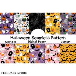 halloween seamless pattern digital paper