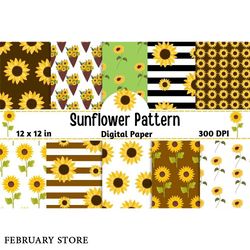 sunflower seamless pattern digital paper
