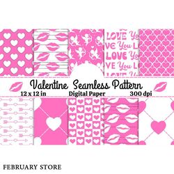 valentine seamless pattern digital paper