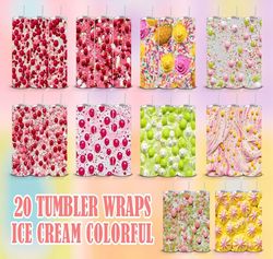 ice cream summer tumbler wraps bundle | sublimation tumbler bundle | digital download (2)