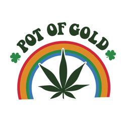pot of gold svg, cannabis svg, cannabis clipart, weed svg, marijuana svg, weed leaf svg, digital download