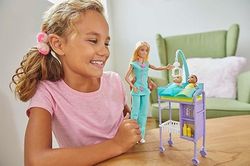 Playset, Baby Doctor Theme with Blonde Fashion Doll, 2 Baby Dolls, Furniture & Accessories