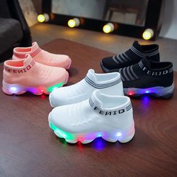 Kids Sneakers Children Baby Girls Boys Letter Mesh Led Luminous  Run Sneakers Shoes - Kid sneaker - Shoe for kid