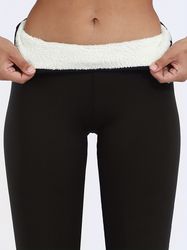 Plush Thermal Pants - Soft & Comfy Slim Elastic Tights For Winter - Women's Lingerie & Sleepwear