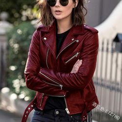 Women's Leather Coat Women - Leather Jacket - New Dress - Lady Leather Jacket