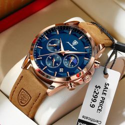 Watch Luxury Sports Waterproof - Wristwatch Business Leather Men's - Valentines Day Gift