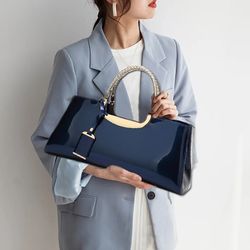 Patent leather bag - shoulder bag - handbag - wedding bag - bridal bag - banquet bag - tote bag,