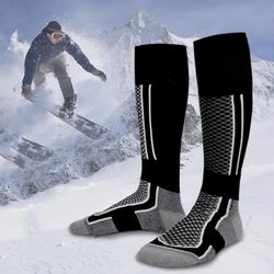 New Ski Socks Thick Cotton Sports - Snowboard Cycling Skiing Soccer Socks Men Women Moisture Absorption - High Elastic