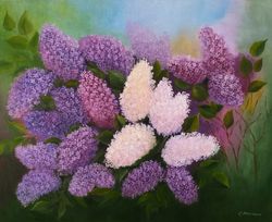 Painting "Persian lilac", oil painting, Size 50x60